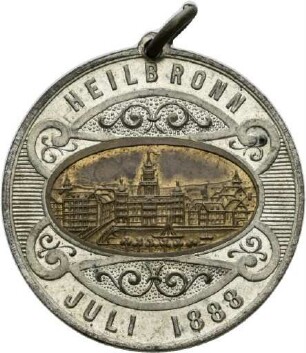 Medaille auf das 12. Württembergische Landesschiessen 1888 in Heilbronn