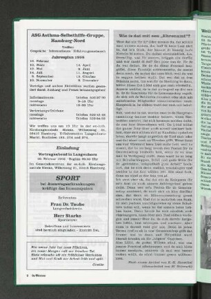Ein neues Jahr hat neue Pflichten