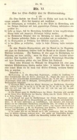 Tit. XI. Von der Ober-Aufsicht über die Stadtverwaltung