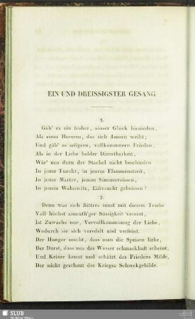 Ein Und Dreissigster Gesang