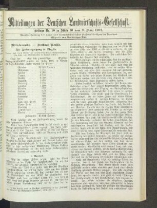Beilage Nr. 10 zu Stück 10 vom 9. März 1901.