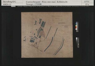 Neukirchen mit eingetragenen Abbaurechten und Kohlenfeldern