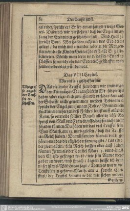 Das VIII. Capitel. Wie viel irer geschaffen sein?