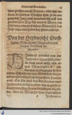 Von der heydnischen Geistligkeit.