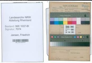 Entnazifizierung Friedrich Jansen , geb. 07.10.1887 (Justizinspektor)