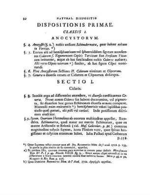 Dispositionis primae. Classis I. Anocystorvm.