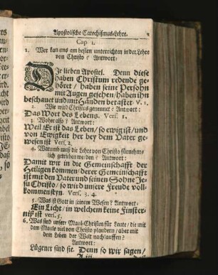 [Apostolische Catechismus-Lehre.]