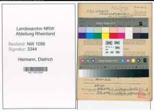 Entnazifizierung Dietrich Heimann , geb. 08.02.1921 ()