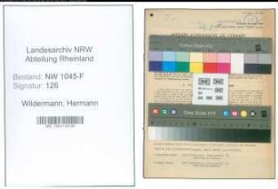 Entnazifizierung Hermann Wildermann , geb. 20.08.1899 (Buchpruefer)
