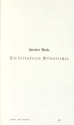 Zweites Buch. Die besonderen Privatrechte