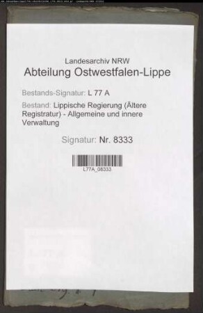 Anstellung städtischer Wegeaufseher