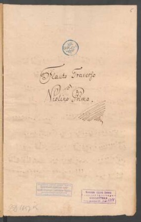 Flauto traverso o Violino primo