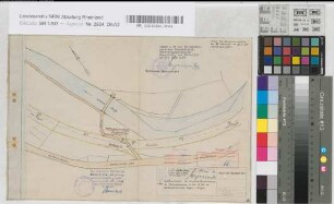 Geschlossenhalten der Schranke (Anrufschranke) am Feldwegübergang in km 69,380 der Bundesbahnstrecke Hagen-Siegen: Lageplan, M. 1:1.250 Stnr.: 51, Iwü, Bunr.: 66, Blnr.: 2