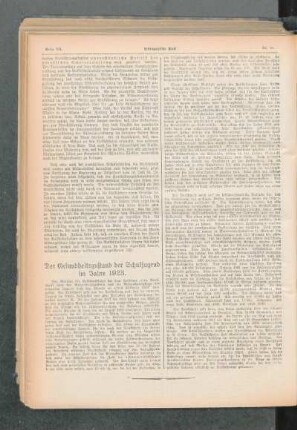 ¬Der¬ Gesundheitszustand der Schuljugend im Jahre 1923