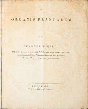 De organis plantarum