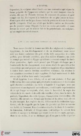 § 10: Les caractères généraux du style égyptien