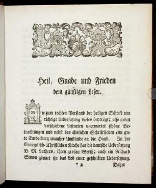 Heil, Gnade und Frieden dem günstigen Leser.