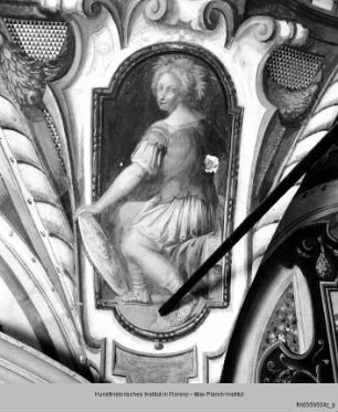 Freskenausstattung der Galleria : Deckendekoration : Minerva