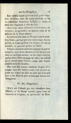 II. Des Chapelains.