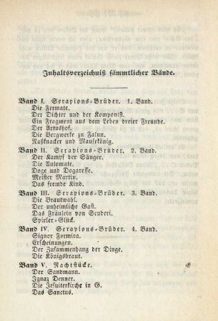 Inhaltsverzeichnis sämmtlicher Bände