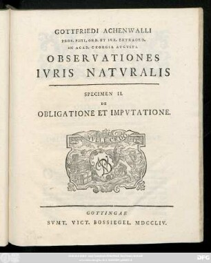 Specimen 2: De Obligatione Et Impvtatione