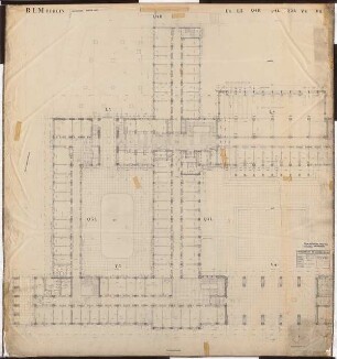Reichsluftfahrtministerium, Berlin: Teilgrundriss L4/L5/Q4/Q5/V4/V5 1:100 (EG/ 1. OG)