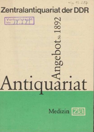 Nr. 1892: Medizin