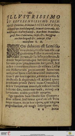 Illvstrissimo et Reverendissimo Principi & Domino, Domino Sigismvndo