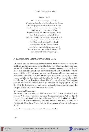 7. Epigraphische Datenbank Heidelberg (EDH)