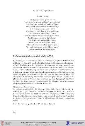 7. Epigraphische Datenbank Heidelberg (EDH)