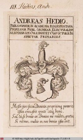Wappen des Andreas Hedio