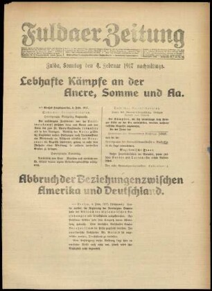Ausgabe vom Sonntag, den 04. Februar 1917.