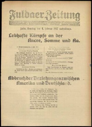Ausgabe vom Sonntag, den 04. Februar 1917.