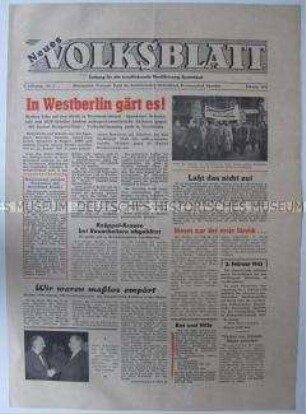 Wochenzeitung der Nationalen Front Berlin-Spandau "Neues Volksblatt"