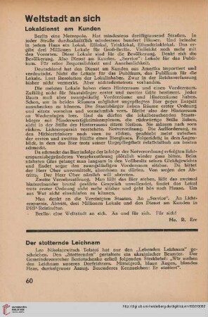 Weltstadt an sich