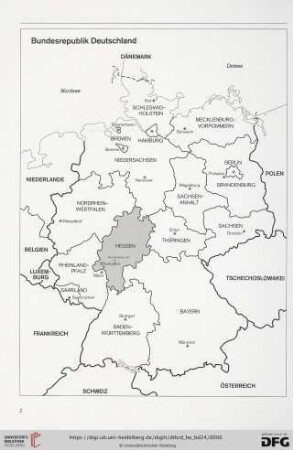 Karte Bundesrepublik Deutschland