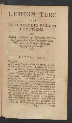 Lettre XXXIV.