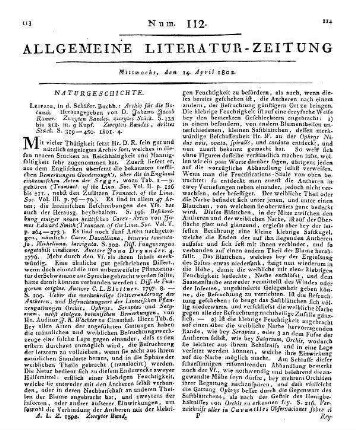 Archiv für die Botanik. Bd. 2, St. 2-3. Hrsg. v. J. J. Römer. Leipzig: Schäfer 1801