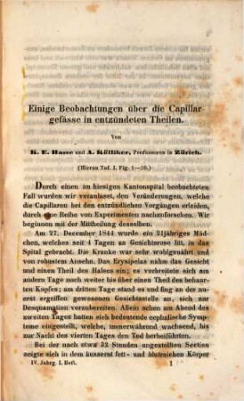 Zeitschrift für rationelle Medicin. 4. 1846