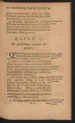 Caput 5. De posteriore tabula in genere.