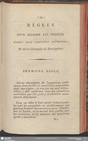 Règles Pour Décrire Les Fossiles D'Après Leurs Caractères Extérieurs, Et divers Exemples de Descriptions