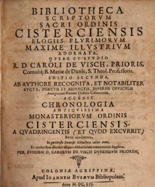 Bibliotheca scriptorum sacri ordinis Cisterciensis