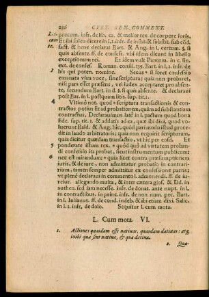 L. Cum mota. VI.