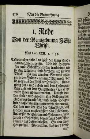 1. Rede Von der Genugthuung Jesu Christi. - 2. Rede Von der Genugthuung Jesu Christi.