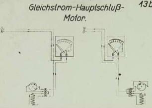 Technik : Elektrotechnik. Schaltung des Gleichstrom Hauptschlußmotors