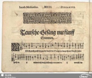Teutsche Gesäng mit fünff Stimmen.