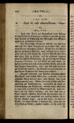 Cap. VIII. Περὶ δὲ τῶν ἐιδωλοθύτων. [...]