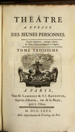 Théâtre À L'Usage Des Jeunes Personnes. 3