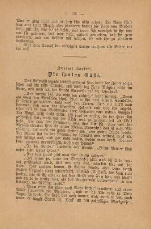 Zweites Kapitel: Die späten Gäste