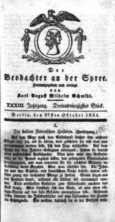 43. Stueck, 27. Oktober 1834
